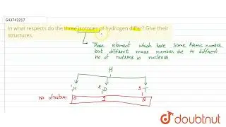 In what respects do the three isotopes of hydrogen differ? Give their structures. | 9 | ATOMIC S...