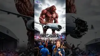 Giant Rock Monster Attacks Airport! 😱✈️ (CGI Short) #shorts #scifi #monster #cgi #vfx #cinematic