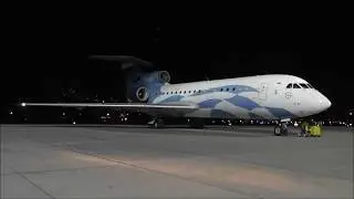 Грозный авиа Як-42 , ночная посадка. Groznyi Avia Yakovlev Yak 42D