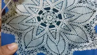 Tejiendo en vivo 1º parte tapete de 8 puntas a crochet😉