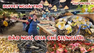 Buffet Cua Cà Mau, Bào Ngư, Ốc Hương Chỉ Có $11/Người ở Vũng Tàu Có Ngon Không? Tour Du Lịch Ngày 4