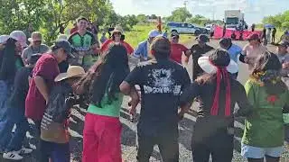 Manifestação contra o Marco Temporal em Amajari, Roraima, Brasil.