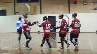 Amazing Goals - Surrey Thrashers vs. Surrey Giants (2/28/15) Ball Hockey
