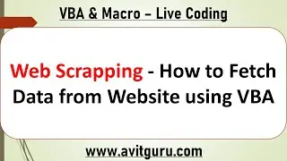 Web Scrapping - How to Fetch Data from Website using VBA