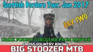 Scottish Borders mtb. Jan 2017 Tour. Day 2. Craik Forest. Circular trail from Hawick. Scotland.