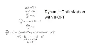 Динамическая оптимизация с помощью решателя IPOPT