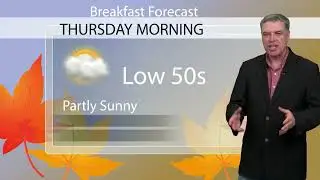 Good Thursday morning! Partly sunny today and in the low 50s. Jon Holder has your weather forecast!