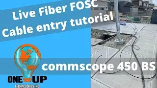 Live Fiber Optic Splice Closure Cable Entry Tutorial Commscope 450BS