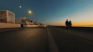 Sunset. A twilight ride in Denmark.