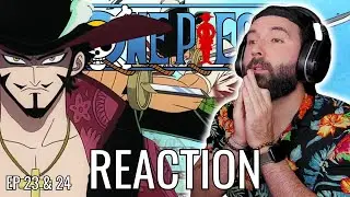 ZORO VS MIHAWK!!  | One Piece Reaction/Review | Episode 23 & 24