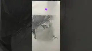 V&rsquo;s eye 💜 #bts #v #taehyung #portrait #ARTBERG #shorts