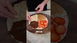 Легкий десерт-ролл из тортильи