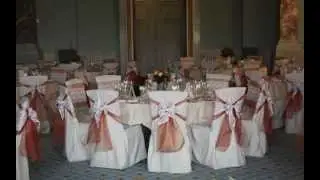 Set Up For A Wedding By Posh Chair Covers And Bows @ Wynyard Hall Lace Sashes.mov How To Ideas