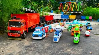 WADIDAU !!! Mobil Truk Tronton Panjang Bongkar Mainan Mobil Mobilan Truk Molen, Bus Telolet, Ambulan