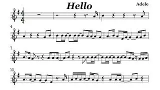 HELLO ADELE PARTITURA E PLAYBACK SAX TENOR.