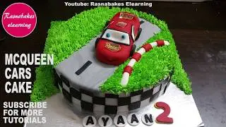 Lightning Mcqueen Cars birthday cake:Car Cake Decorating tutorial:cake decorating videos