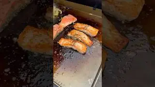 Salmon on the griddle |stir fry #blackstone #cooking #recipe #dinner #quickrecipe #healthyfood