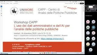 Workshop CAPP L’uso dei dati amministrativi e dell’AI per l’analisi delle politiche pubbliche - p.1