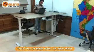 Boost Productivity WITH Electric Standing Desks! | Aura Global Furniture #standingdesk #moderntable