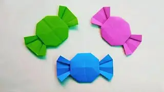 Cara Membuat Origami Permen | Origami Candy | Kerajinan Tangan