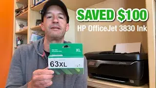 Папа сэкономил 100 долларов, используя чернила для принтера HP OfficeJet 3830 сторонних производи...