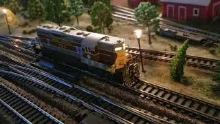 Lap around the layout, new Algoma Central DCC Loco...