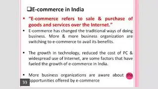 CLE- Cyber Law and Ethics- TE CSE-IT- E-Commerce in an India