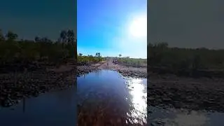 Driving with crocodiles: Gibb river road Pentecost crossing #australia #fpv #pentecost #outback