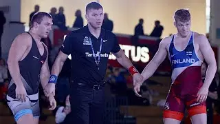Miko Elkala (FIN) vs Ivars Samusonoks (LAT) 86kg final! Freestyle men wrestling tournament.