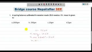 Gravity | After SEE | Physics | Class 10 | MCQs | Bridge Course Nepal | Nepal Online Class