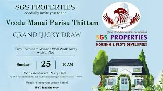 🔴LIVE Event: Two Lucky Winners Get a Plot! | SGS PROPERTIES Veedu Manai Parisu Thittam Draw
