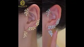 Leaf Ear Clip Cuff Stud Earring Ear Wrap Crawler Hook Earrings For Girls and women