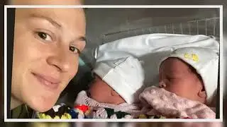 Ed Stafford and wife Laura Bingham take their newborn twins home in sweet snap