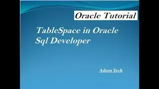 How to Create tablespace in oracle sql developer