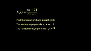 Find Coefficients in Rational Functions #maths #rationalfunctions #advancedfunctions #asymptotes