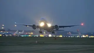 [4K] Sunset Plane Spotting at Schiphol Airport