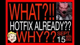 RARE REWARD BOO-BOO HOTFIX FALLOUT 76 09/15/22 WHAT? FO76 HOTFIX ALREADY WHY WHEN FO76 news 09/13/22