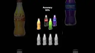 Accuracy of matching soda bottles in 6 seconds! #accuracy #soda #games #shorts