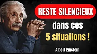 ⚠️ RESTE SILENCIEUX dans ces 5 SITUATIONS | Leçons & Citations d'Albert Einstein #alberteinstein