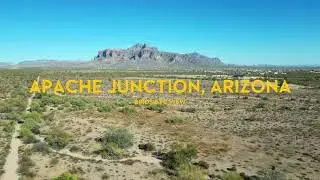Breathtaking Aerial View of Apache Junction, Arizona | Superstition Mountains & Desert Landscape