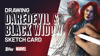 Tops Marvel Mint Sketch Card: DEADLY ROMANCE! Black Widow & Daredevil's Past EXPLODES!
