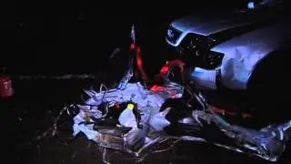 Bei Bisperode: Audi in zwei Teile zerschellt