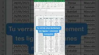 Masquer des colonnes comme un pro 💪 | Astuce Excel