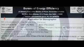 Stenographer Vacancy at Berauo of Energy Efficiency, New Delhi, Last date- 45 Days from Published EN