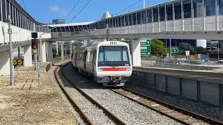 Trains at Claisebrook, McIver, Perth and City West stations