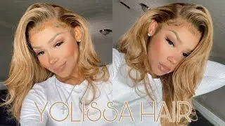 Honey Blonde Bombshell 😍 Perfect Fall Hair 🍂Tae Inspired Baby Hair | Yolissa Hair