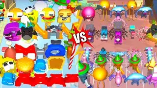 Merge Alphabet Food Battle VS Ban Ban Fight Horror Garten, Merge Battle Gameplay