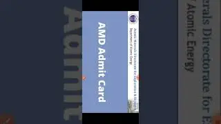 Amd admit card out| AMD ka admit card आगया है #AMD #amd #admitcard