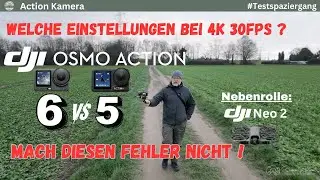 DJI Action 6 vs 5 Pro Testaufnahmen bei 4K 30fps - meine Belichtungseinstellungen