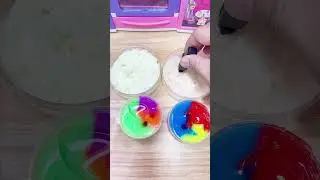 Satisfying Slime ASMR &ndash; White Snow Slime & Colorful Clear Slime Mixing | ASMR Videos